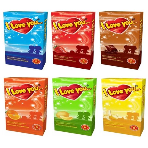 Презервативы I Love You с ароматом фруктов 12 шт презервативы i love you с ароматом шоколада 3 шт