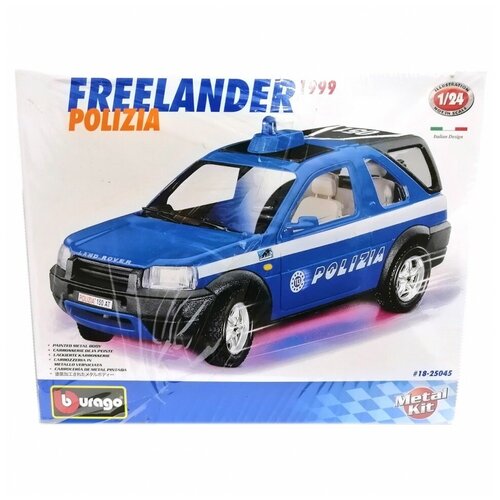 Сборная модель автомобиля Land Rover Freelander Polizia 1:24 Bburago 18-25045 freelander коллекционная модель автомобиля масштаб 1 24 0555 green