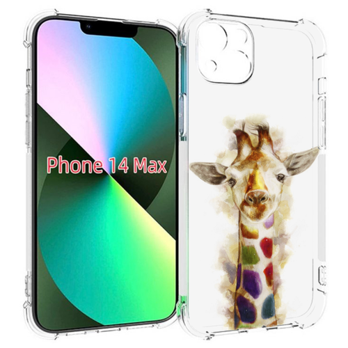 Чехол MyPads Красочный жираф для iPhone 14 Plus (6.7) задняя-панель-накладка-бампер