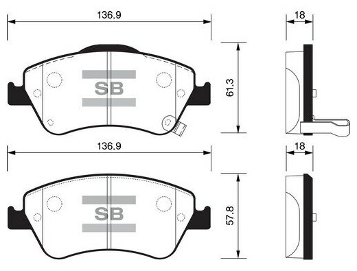 Колодки Тормозные Передние Sangsin Brake Sp1500 Sangsin brake арт. SP1500