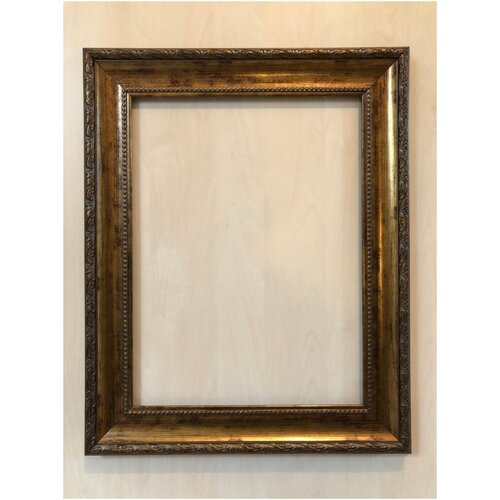 Рама для картин 35х45 см из пластикового багета без стекла и картона цвет золотой широкий K6006-02