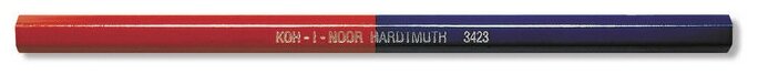 KOH-I-NOOR Карандаш двухцветный утолщённый 1 шт. (34230EG006KS) красный/синий - фото №3