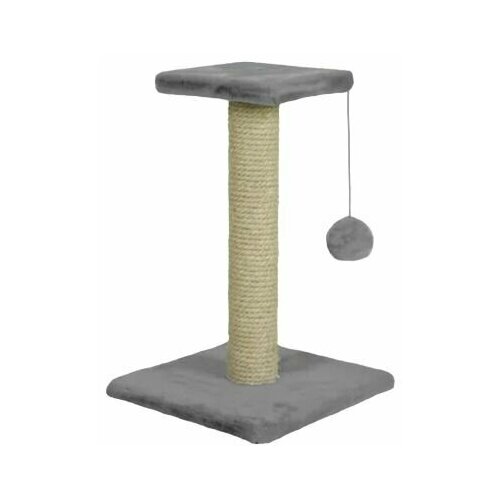 Когтеточка круглая с полочкой и игрушкой 30х30х40