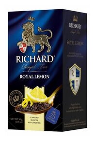 Чай черный в пакетиках с лимоном "Richard Royal Lemon" 25 пак - фотография № 2