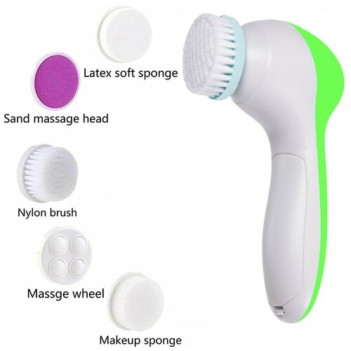 Щетка для лица бело-зеленая Электрическая щетка для очищения и массажа лица 32000₽