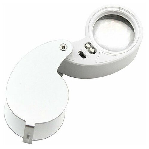 magnifier лупа складная с подсветкой 30x25 мм mg 21011 Лупа складная Veber 40x, 25 мм, с подсветкой (21011)