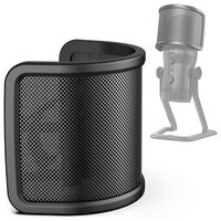 Универсальный поп-фильтр с металлической сеткой Fifine U1 для конденсаторных микрофонов (Pop-filter для микрофонов всех популярных брендов, Black)