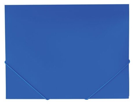 Папка на резинках Brauberg Office, синяя, до 300 листов, 500 мкм (227712)