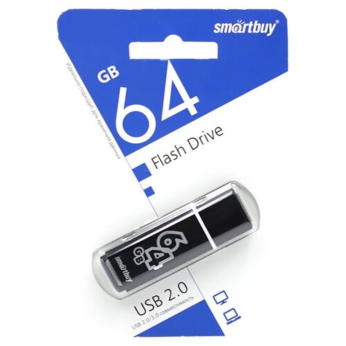 USB-накопитель 64GB Smartbuy Glossy черный
