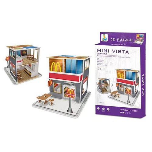 3D пазл, развивающий 3Д пазл для детей макдональдс, игрушка McDonald’s, конструктор для детей