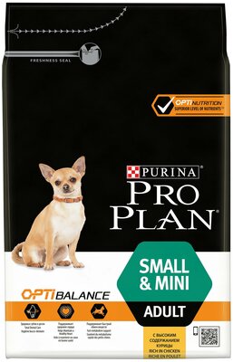 Сухой корм для собак Pro Plan Opti Balance для мелких пород с курицей 3 кг х 3 шт