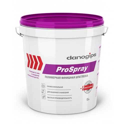 Шпатлевка Danogips Pro Spray полимерная 15 л/25 кг