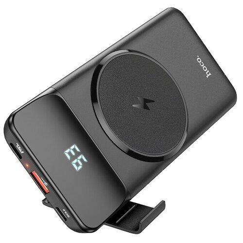Внешний аккумулятор с беспроводной зарядкой и подставкой для телефона HOCO J76 10000 mAh Power bank HOCO с беспроводной зарядкой 198000₽