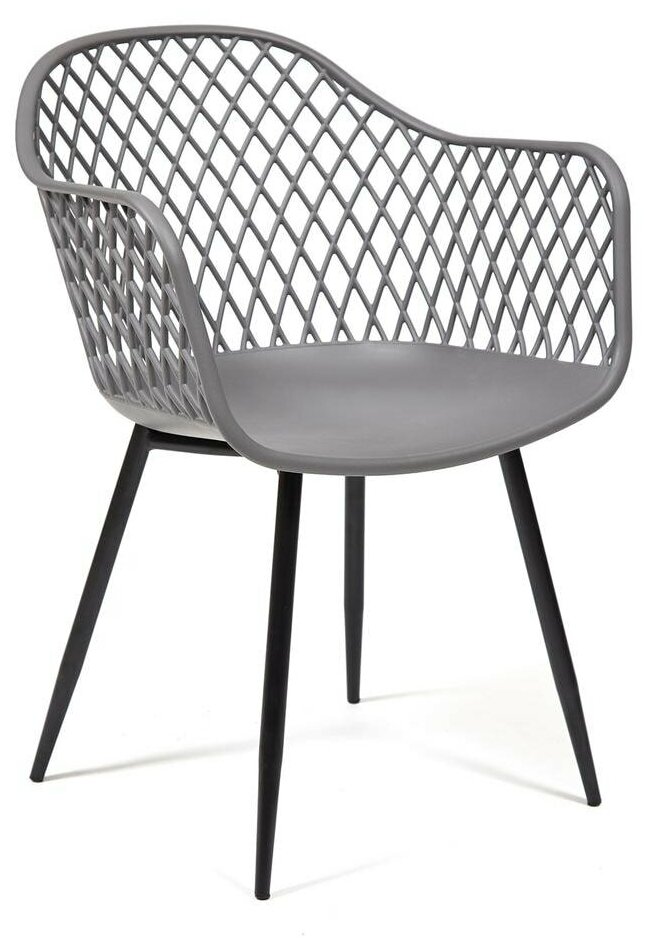 Кресло DIEGO (mod. 8003), металл/пластик, 55х60х82,5 см, белый/черный - фотография № 6