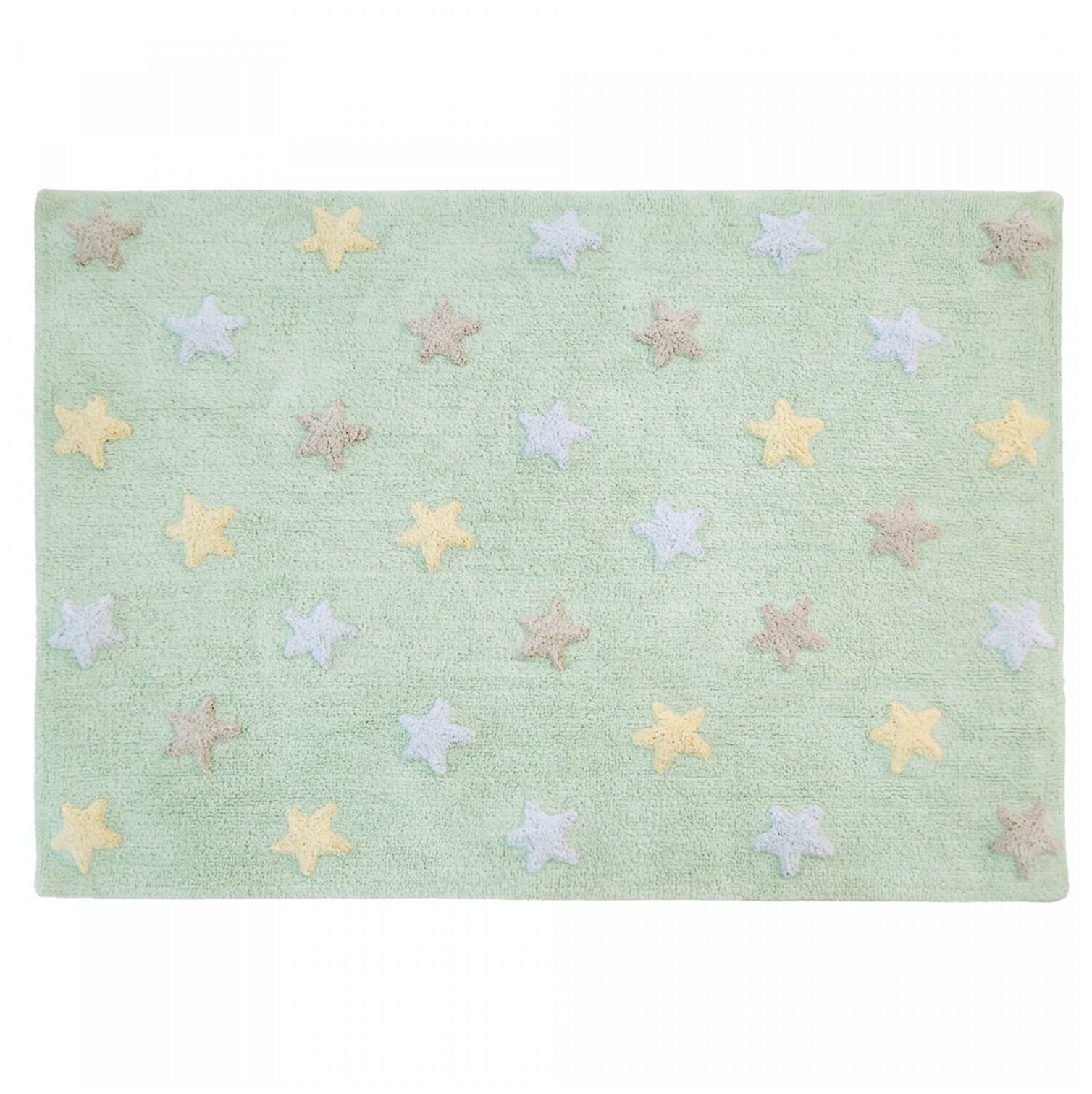 Ковер Lorena Canals Триколор Звезды Stars Tricolor (мятный) 120*160 C-ST-SM