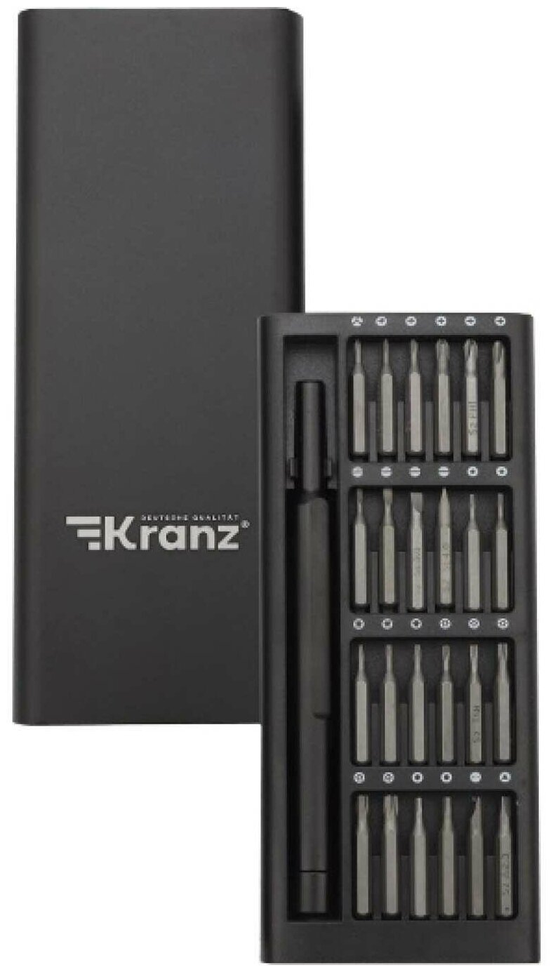 Набор отверток для точных работ Kranz KR-12-4753 RA-03, 25 предметов