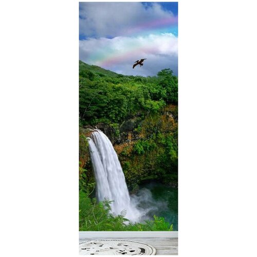 Самоклеящиеся фотообои Доисторический водопад, размер: 90x210 см