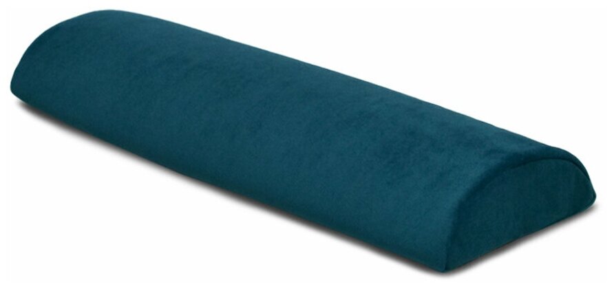 Полувалик массажный под поясницу или шею, подушка полувалик для массажа, темно-бирюзовый