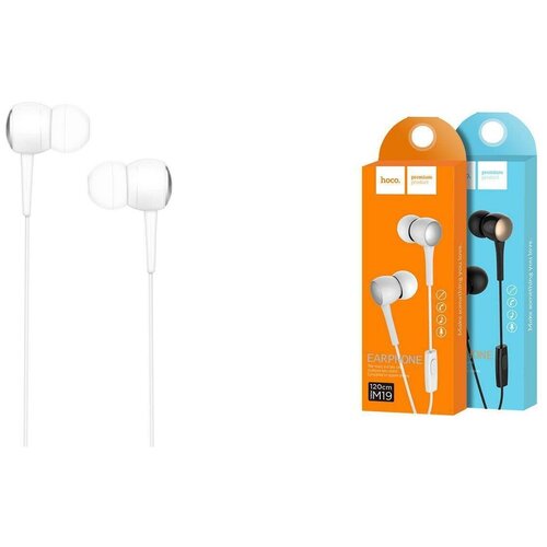 Проводные наушники HOCO M19 Drumbeat Jack 35mm 12 м белый контроллер с микрофоном 42000₽
