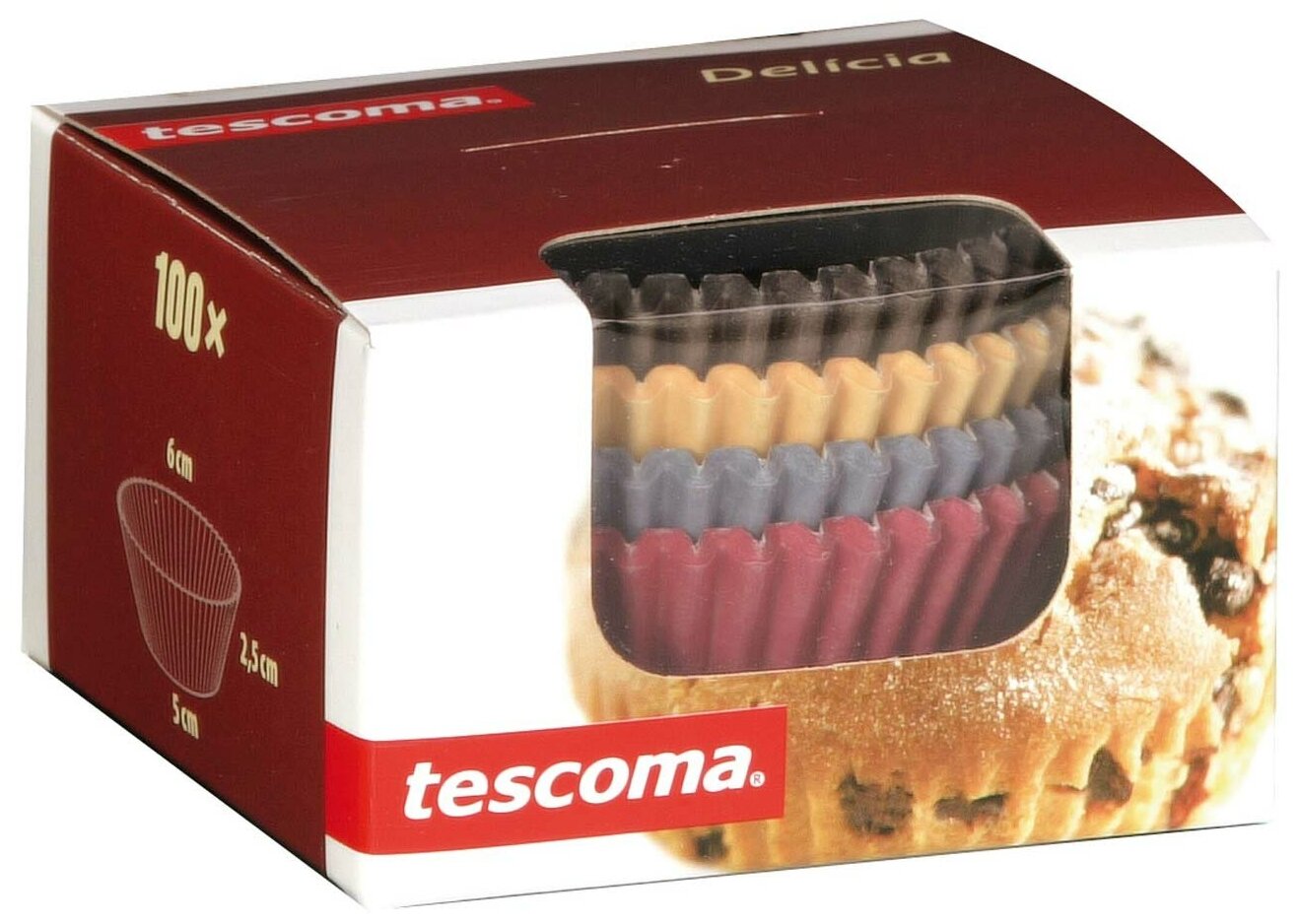 Формочки для кексов Tescoma DELICIA, d=6см, 100шт (630634)