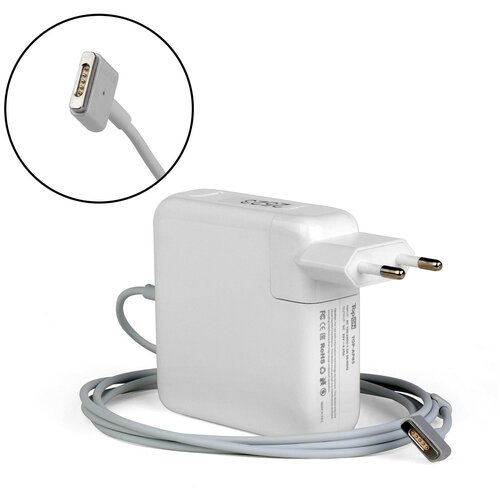 Блок питания (зарядка, сетевой адаптер) TopON для ноутбука Apple 20V, 4.25A (85W), штекер: Magsafe 2, PN: A1398 блок питания сетевой адаптер asx для ноутбуков apple macbook 20v 4 25a 85w magsafe2 коробка