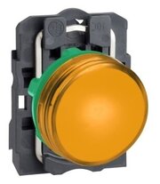 Лампа сигнальная 22мм 24в светодиодная желтая | код XB5AVB5 | Schneider Electric ( 1шт. )