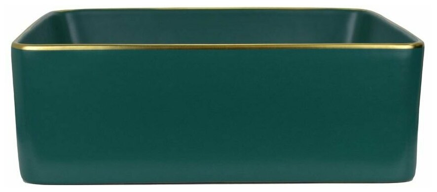 1063 Накладная раковина Golden Meadow, 400х400х115мм, цвет зеленый - фотография № 2