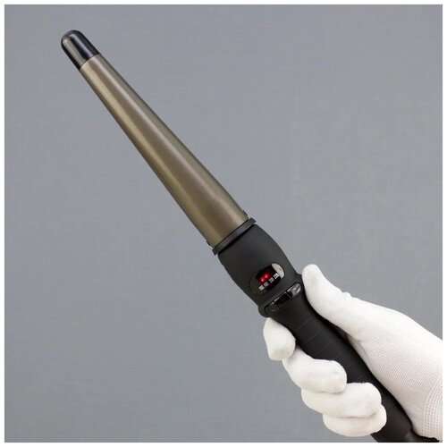 Конусная плойка для создания локонов D13-25 мм MZ-7010C-25титан-турмалиновое покрытие полотнаиндикатор и регулировка температуры 160-220 Сионизация 145500₽