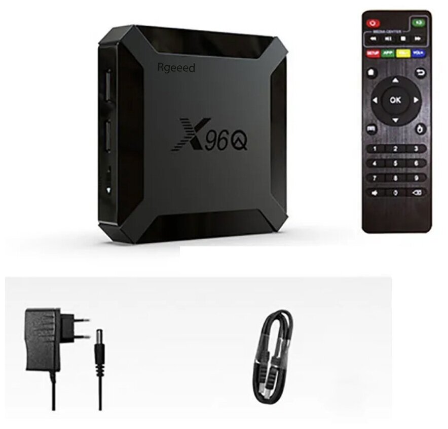 2022 Смарт ТВ приставка X96q Rgeeed  10, 1/8 Гб 4К tv box .