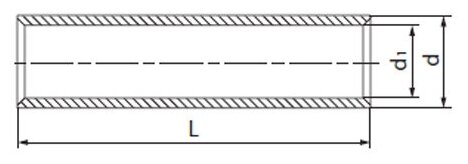 фото Алюминиевые гильзы под опрессовку ГА 70-12 КВТ {41453} 1 шт