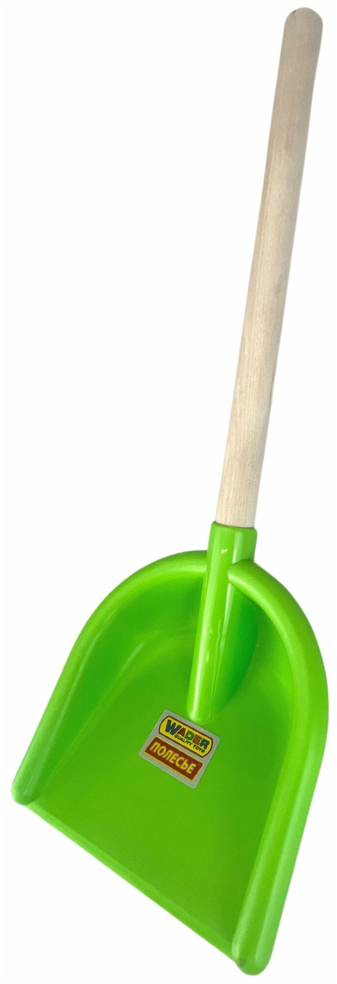 Лопата детская пластиковая для снега и песка деревянный черенок без ручки 40,5 см - фотография № 3