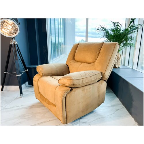 Кресло качалка мягкое, реклайнер, домашний кинотеатр