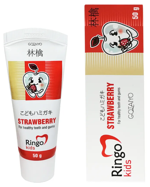 Gotaiyo Ringo Kids Strawberry Детская зубная паста со вкусом Клубники 50 гр