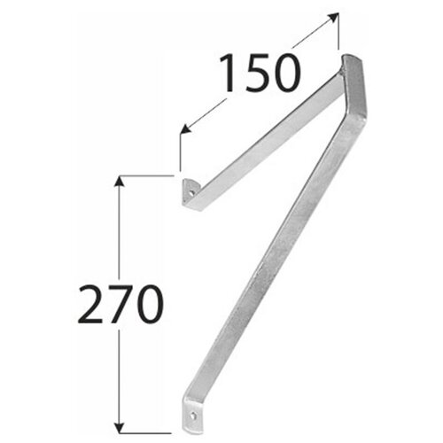 Кронштейн универсальный для полок DMX 270х150 мм оцинкованный