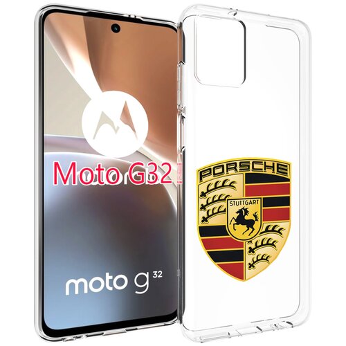 Чехол MyPads porsche-порш-5 мужской для Motorola Moto G32 задняя-панель-накладка-бампер