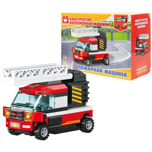 Вайс Блок. Конструктор инерционная пожарная машина. TM Wise Block
