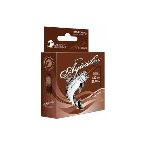 leska shnur aqua aqualon 15m008mm zimnyaya temno zelenaya Леска плетеная Aqua Aqualon Brown 0.18 100м