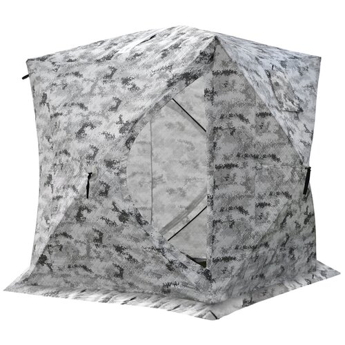фото Палатка утепленная куб (цвет: пиксель-зима), 220х220х230 улов 2201
