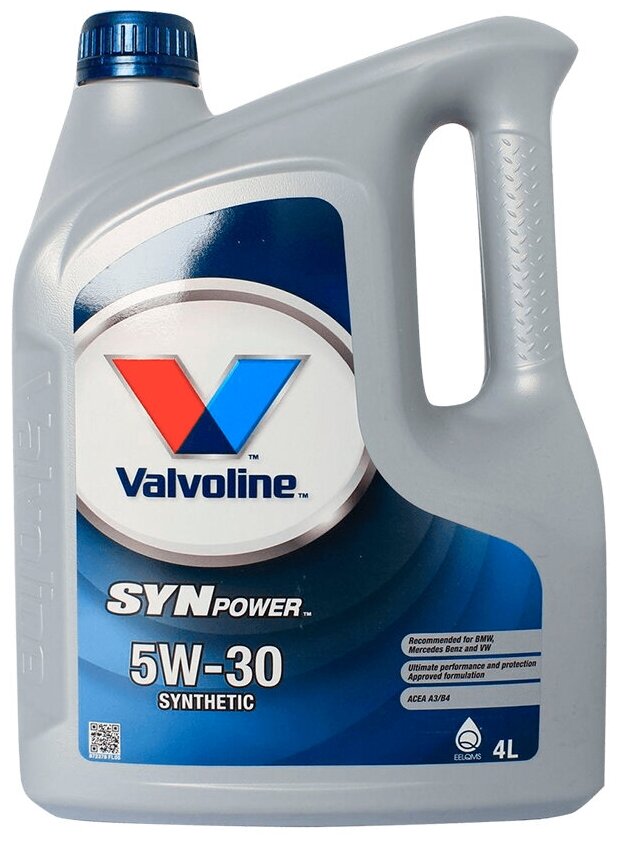 VALVOLINE 872378 Масло мотор. Valvoline SYNPOWER 5W-30 4л. 1шт