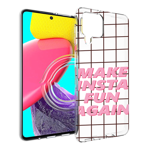 Чехол MyPads розовая-надпись-про-инст для Samsung Galaxy M53 (SM-M536) задняя-панель-накладка-бампер