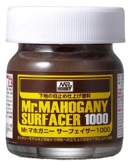 Mr.Hobby Mr. Mahogany Surfacer 1000, Выравниватель поверхности, Темно-коричневый, 40мл
