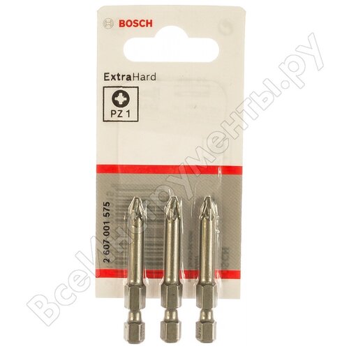 Bosch 3 БИТ 49ММ POZIDRIV 1 XH 2607001575 bosch 2 биты 49мм pozidriv 2 xh diy 2609255929