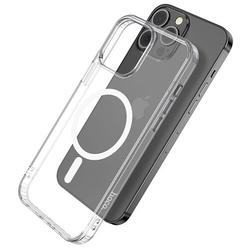 Чехол-накладка HOCO Magnetic series airbag iPhone 14 Plus, прозрачный