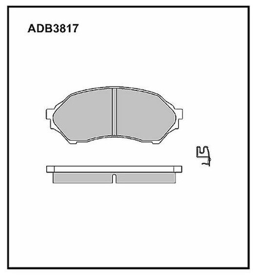 ADB3817 Тормозные колодки ALLIED NIPPON, дисковые, передние