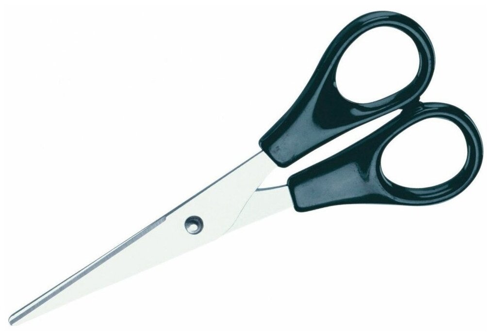 Ножницы Durable 140мм ручки пластиковые нержавеющая сталь черный - фото №2