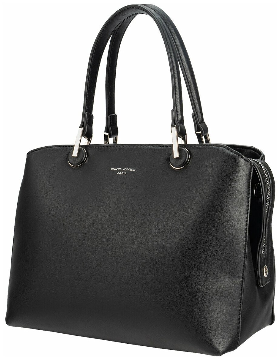 Стильная, влагозащитная, надежная и практичная женская сумка из экокожи David Jones CM6252K/BLACK