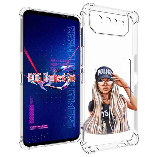 Чехол MyPads модная-девушка-арт женский для Asus ROG Phone 6 Pro задняя-панель-накладка-бампер