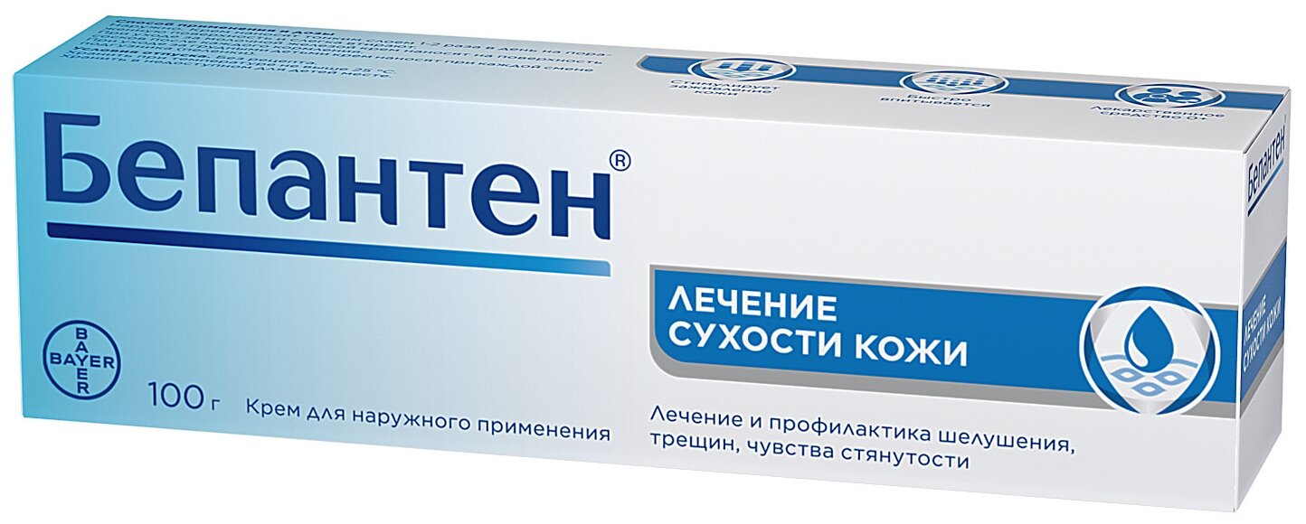 Средства Для Кожи Бепантен крем д/нар. прим., 5%, 100 мл, 100 г