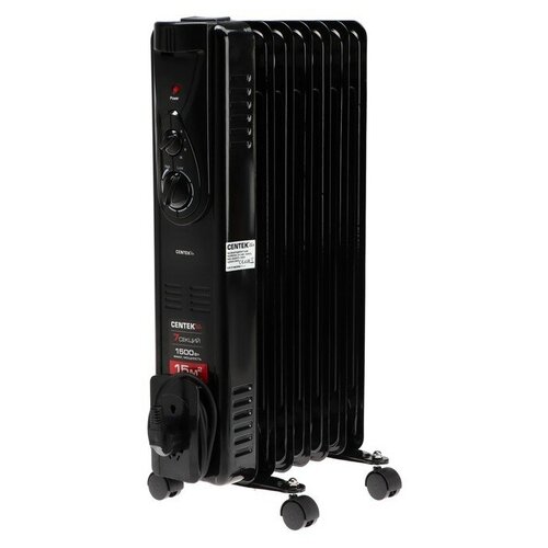 Обогреватель Centek CT-6200 масляный напольный 1500 Вт 15 м 7 секций чёрный 4599100₽