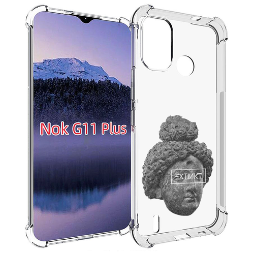 Чехол MyPads каменное лицо девушки для Nokia G11 Plus задняя-панель-накладка-бампер